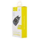 Сетевое зарядное устройство USB Hoco C12 (2 порта/2.4A) <черный>