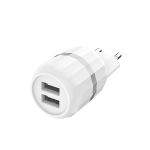 Сетевое зарядное устройство USB Hoco C41A (2 порта/2.4A) + кабель microUSB <белый>