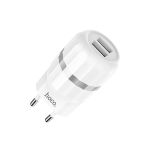Сетевое зарядное устройство USB Hoco C41A (2 порта/2.4A) + кабель microUSB <белый>