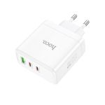 Сетевое зарядное устройство USB Hoco N30 (QС3.0/2 порта USB-C PD 65W/GaN) <белый>