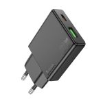 Сетевое зарядное устройство USB Hoco N38 (20W/QC 3.0/порт USB-C PD) <черный>