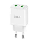 Сетевое зарядное устройство USB Hoco N6 (2 порта/3A/QC3.0) <белый>
