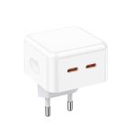 Сетевое зарядное устройство USB-C Borofone BA76A (35W/PD/2 порта) <белый>