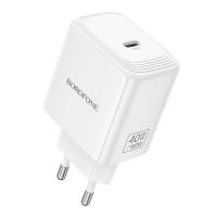 Сетевое зарядное устройство USB-C Borofone BN33 (40W) <белый> ― Оптовый PromiseMobile