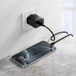 Сетевое зарядное устройство USB-C Hoco N77 (45W/PD/GaN) <черный>