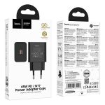 Сетевое зарядное устройство USB-C Hoco N77 (45W/PD/GaN) <черный>