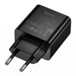 Сетевое зарядное устройство USB-C Hoco N77 (45W/PD/GaN) <черный>