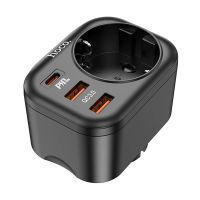 Сетевой фильтр Hoco NS3 (4000W/1 розетка/2 порта USB/QС3.0/порт USB-C PD) <черный> ― Оптовый PromiseMobile