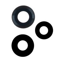 Стекло камеры для Xiaomi Poco X5 Pro 5G (22101320G) (комплект 3 шт.) <черный> ― Оптовый PromiseMobile