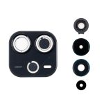 Стекло камеры для Xiaomi Redmi Note 14 (24117RN760) в сборе с рамкой <черный>