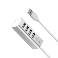 USB HUB Hoco HB1 (4USB/0.8 метра) <серебристый> ― Оптовый PromiseMobile