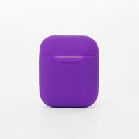 Чехол для кейса наушников Apple AirPods, AirPods 2 силиконовый тонкий <фиолетовый> ― Оптовый PromiseMobile