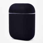Чехол для кейса наушников Apple AirPods, AirPods 2 силиконовый Soft Touch <черный>