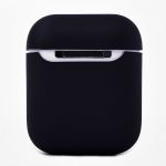 Чехол для кейса наушников Apple AirPods, AirPods 2 силиконовый Soft Touch <черный>