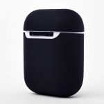 Чехол для кейса наушников Apple AirPods, AirPods 2 силиконовый Soft Touch <черный>