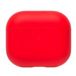 Чехол для кейса наушников Apple AirPods 3 силиконовый тонкий <красный>
