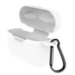Чехол для кейса наушников Apple AirPods Pro силиконовый с карабином <белый>