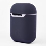 Чехол для кейса наушников Apple AirPods, AirPods 2 силиконовый Soft Touch <серый>