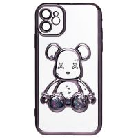 Чехол для Apple iPhone 11 силиконовый Мишка <черный> ― Оптовый PromiseMobile
