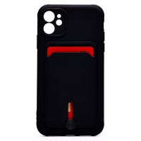 Чехол для Apple iPhone 11 силиконовый с картхолдером №4 <черный> ― Оптовый PromiseMobile