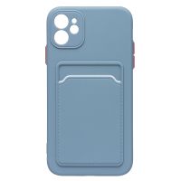 Чехол для Apple iPhone 11 силиконовый с картхолдером №6 <серый> ― Оптовый PromiseMobile