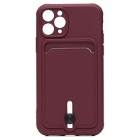 Чехол для Apple iPhone 11 Pro силиконовый с картхолдером №4 <бордовый> ― Оптовый PromiseMobile