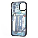 Чехол для Apple iPhone 12 пластиковый (рис. 088) <голубой>