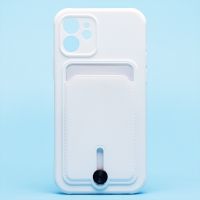 Чехол для Apple iPhone 12 силиконовый с картхолдером №4 <белый> ― Оптовый PromiseMobile