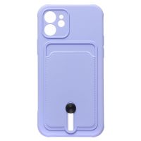 Чехол для Apple iPhone 12 силиконовый с картхолдером №4 <фиолетовый> ― Оптовый PromiseMobile
