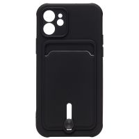 Чехол для Apple iPhone 12 силиконовый с картхолдером №4 <черный> ― Оптовый PromiseMobile