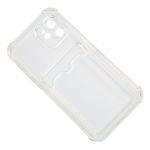 Чехол для Apple iPhone 12 силиконовый с картхолдером <прозрачный>