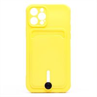 Чехол для Apple iPhone 12 Pro силиконовый с картхолдером №4 <желтый> ― Оптовый PromiseMobile