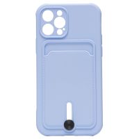 Чехол для Apple iPhone 12 Pro силиконовый с картхолдером №4 <светло-фиолетовый> ― Оптовый PromiseMobile