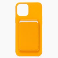 Чехол для Apple iPhone 12, iPhone 12 Pro силиконовый MagSafe с кожаным Wallet Case <золотой апельсин> ― Оптовый PromiseMobile