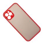 Чехол для Apple iPhone 12 Pro Max пластиковый с окантовкой <красный>