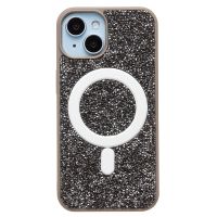 Чехол для Apple iPhone 13, iPhone 14 пластиковый POSH SHINE кристаллы <серый> ― Оптовый PromiseMobile