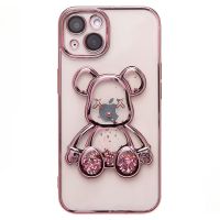 Чехол для Apple iPhone 13 силиконовый Мишка <розовый> ― Оптовый PromiseMobile