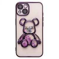 Чехол для Apple iPhone 13 силиконовый Мишка <фиолетовый> ― Оптовый PromiseMobile