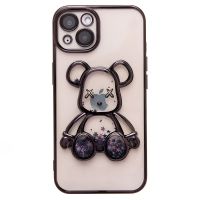 Чехол для Apple iPhone 13 силиконовый Мишка <черный> ― Оптовый PromiseMobile