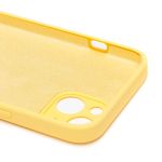 Чехол для Apple iPhone 13 силиконовый Soft Touch с закрытой камерой <желтый> (премиум)
