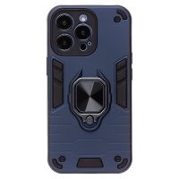 Чехол для Apple iPhone 13 Pro силиконовый противоударный с кольцом <синий> ― Оптовый PromiseMobile