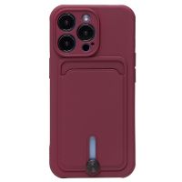 Чехол для Apple iPhone 13 Pro силиконовый с картхолдером №4 <бордовый> ― Оптовый PromiseMobile