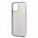 Чехол для Apple iPhone 13 Pro Max силиконовый с блестками <серо-прозрачный>