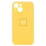 Чехол для Apple iPhone 13 mini силиконовый Soft Touch с закрытой камерой <желтый> (премиум)