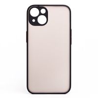 Чехол для Apple iPhone 14 пластиковый с окантовкой <черный> ― Оптовый PromiseMobile