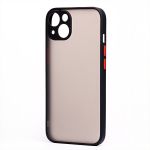 Чехол для Apple iPhone 14 пластиковый с окантовкой <черный>