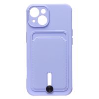 Чехол для Apple iPhone 14 силиконовый с картхолдером №4 <фиолетовый> ― Оптовый PromiseMobile