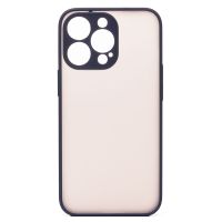 Чехол для Apple iPhone 14 Pro пластиковый с окантовкой <синий> ― Оптовый PromiseMobile