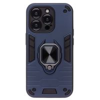 Чехол для Apple iPhone 14 Pro силиконовый противоударный с кольцом <синий> ― Оптовый PromiseMobile
