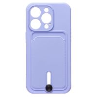 Чехол для Apple iPhone 14 Pro силиконовый с картхолдером №4 <фиолетовый> ― Оптовый PromiseMobile